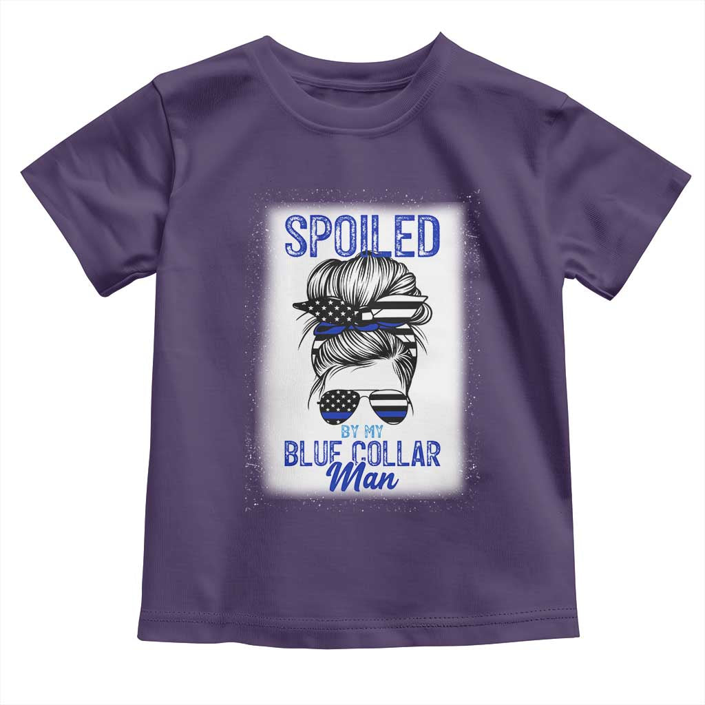 Blue Collar Wife Life Messy Bun Toddler T Shirt - Wonder Print Shop