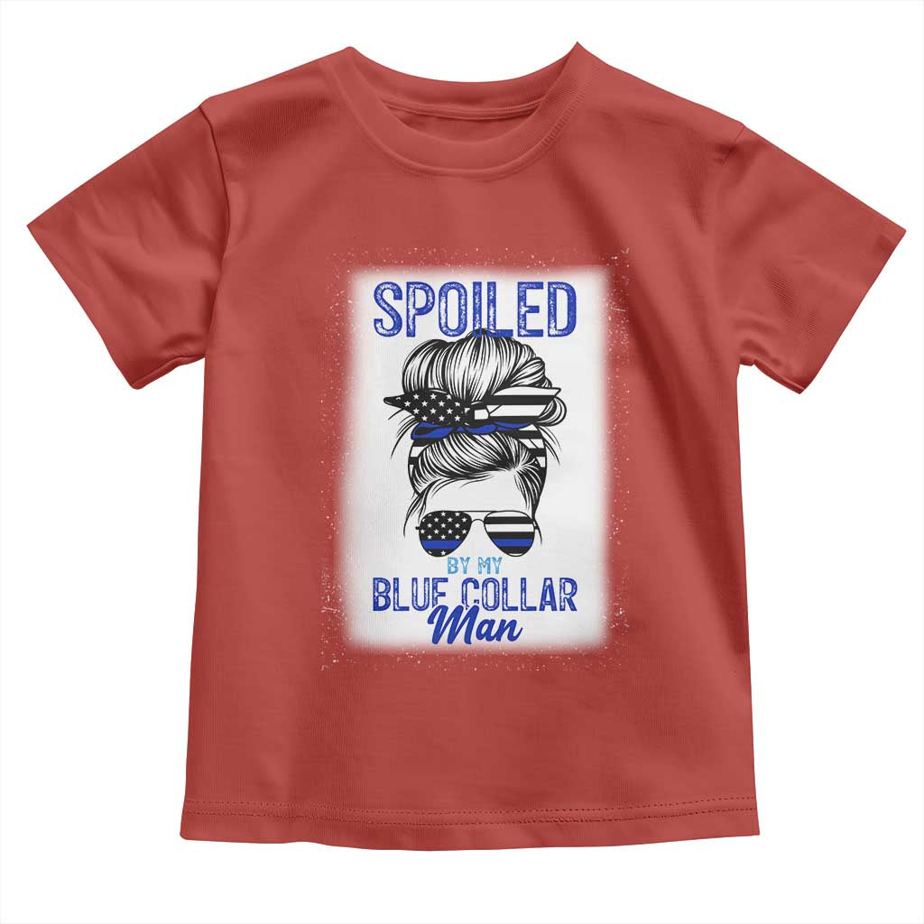 Blue Collar Wife Life Messy Bun Toddler T Shirt - Wonder Print Shop