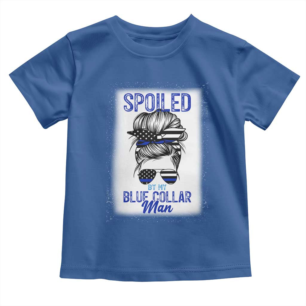 Blue Collar Wife Life Messy Bun Toddler T Shirt - Wonder Print Shop