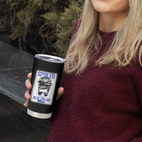 Blue Collar Wife Life Messy Bun Tumbler Cup - Wonder Print Shop