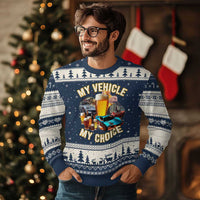 My Vehicle My Choice Ugly Christmas Sweater Funny Drunk Driving - Wonder Print Shop