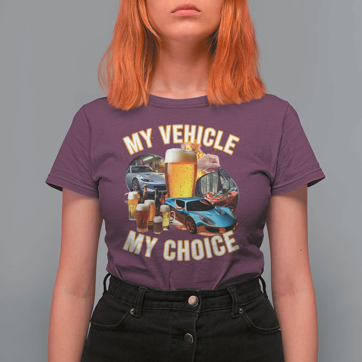 My Vehicle My Choice T Shirt For Women Funny Drunk Driving - Wonder Print Shop