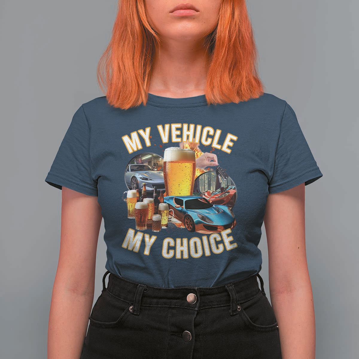 My Vehicle My Choice T Shirt For Women Funny Drunk Driving - Wonder Print Shop