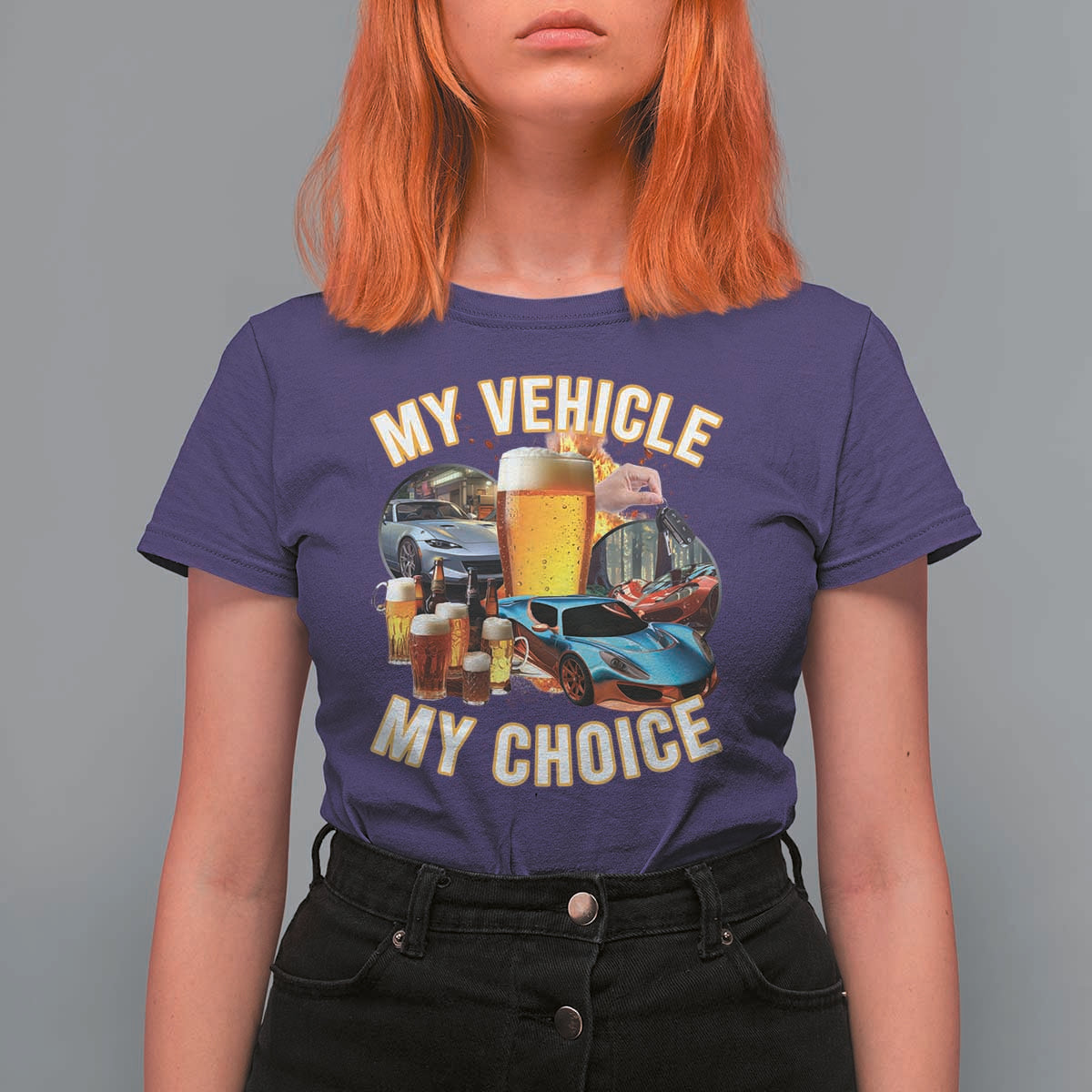 My Vehicle My Choice T Shirt For Women Funny Drunk Driving - Wonder Print Shop