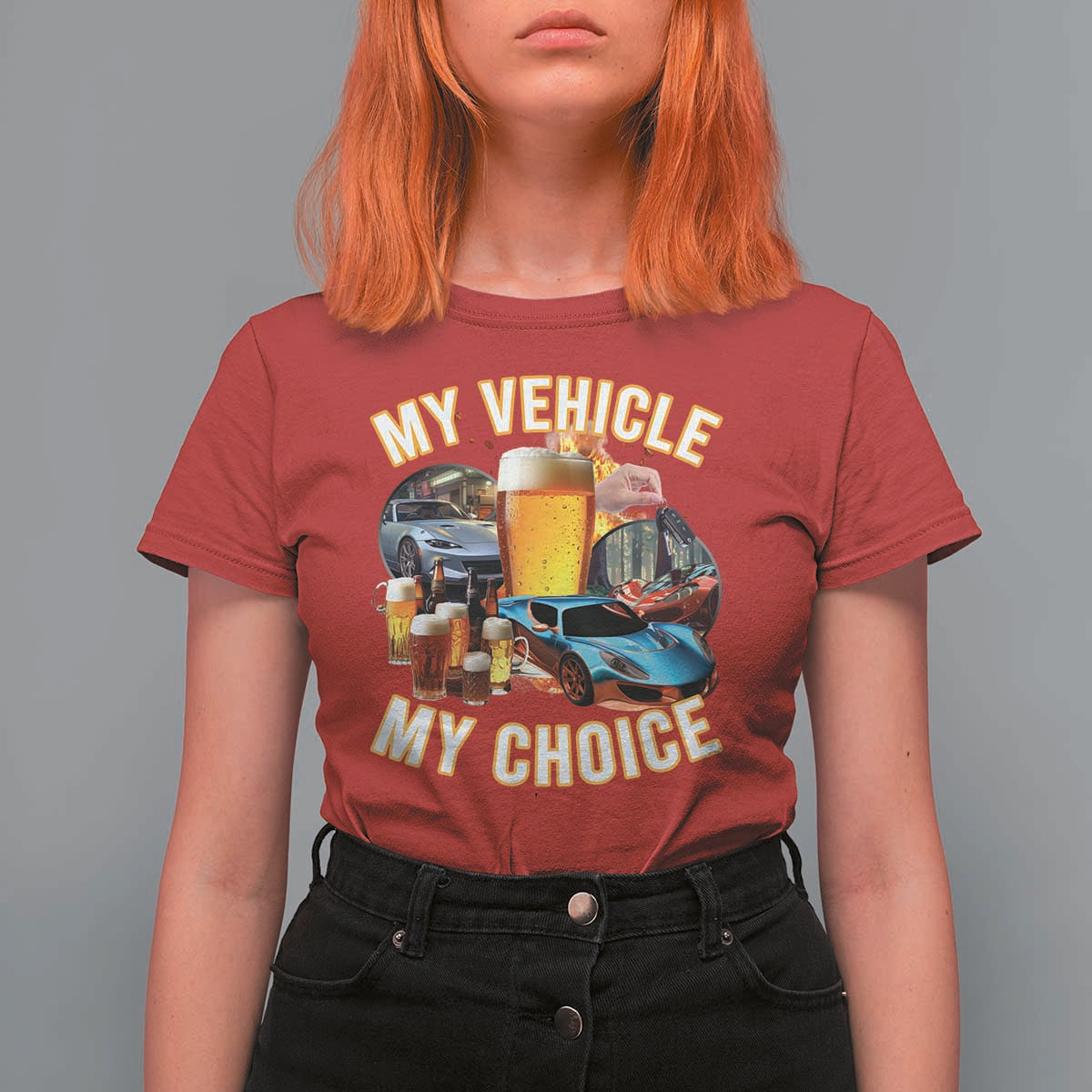 My Vehicle My Choice T Shirt For Women Funny Drunk Driving - Wonder Print Shop