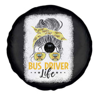 Messy Bun School Bus Driver Life Spare Tire Cover - Wonder Print Shop