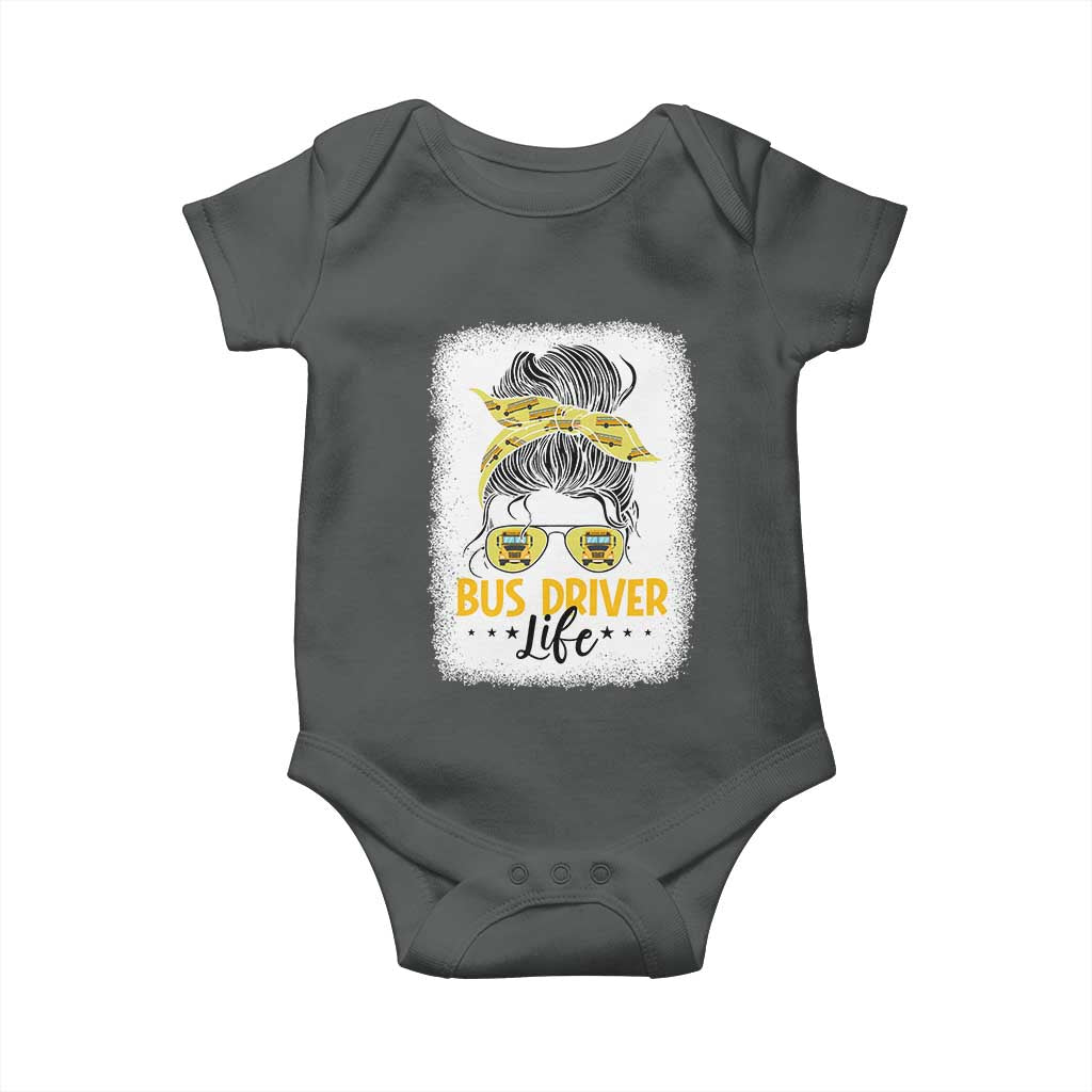 Messy Bun School Bus Driver Life Baby Onesie - Wonder Print Shop