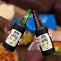 Messy Bun School Bus Driver Life 4 in 1 Can Cooler Tumbler - Wonder Print Shop