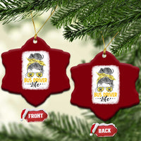 Messy Bun School Bus Driver Life Ceramic Ornament - Wonder Print Shop