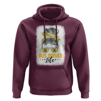 Messy Bun School Bus Driver Life Hoodie - Wonder Print Shop