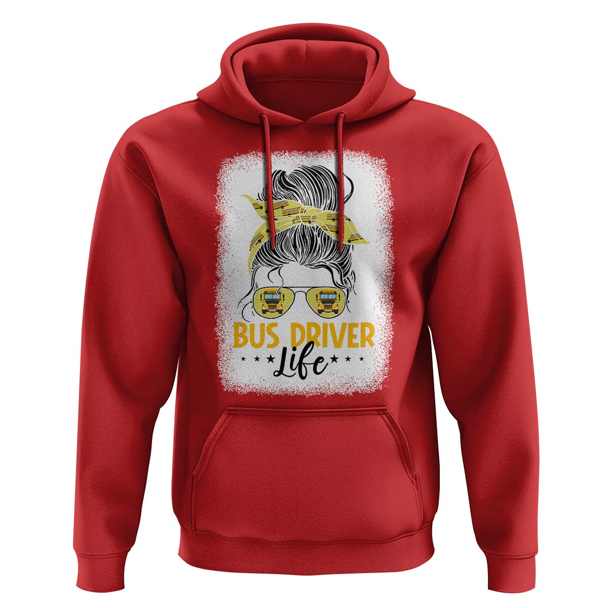 Messy Bun School Bus Driver Life Hoodie - Wonder Print Shop