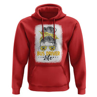 Messy Bun School Bus Driver Life Hoodie - Wonder Print Shop