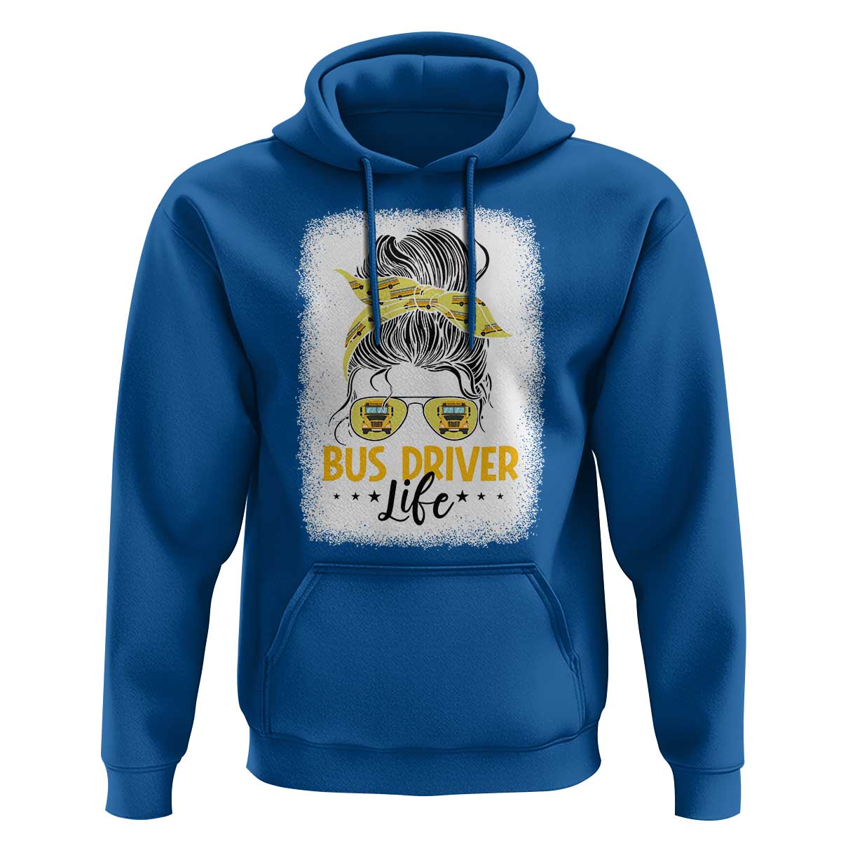 Messy Bun School Bus Driver Life Hoodie - Wonder Print Shop