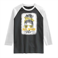 Messy Bun School Bus Driver Life Raglan Shirt - Wonder Print Shop