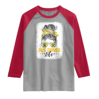 Messy Bun School Bus Driver Life Raglan Shirt - Wonder Print Shop
