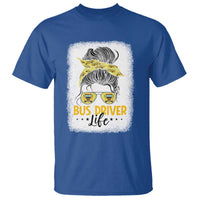 Messy Bun School Bus Driver Life T Shirt - Wonder Print Shop