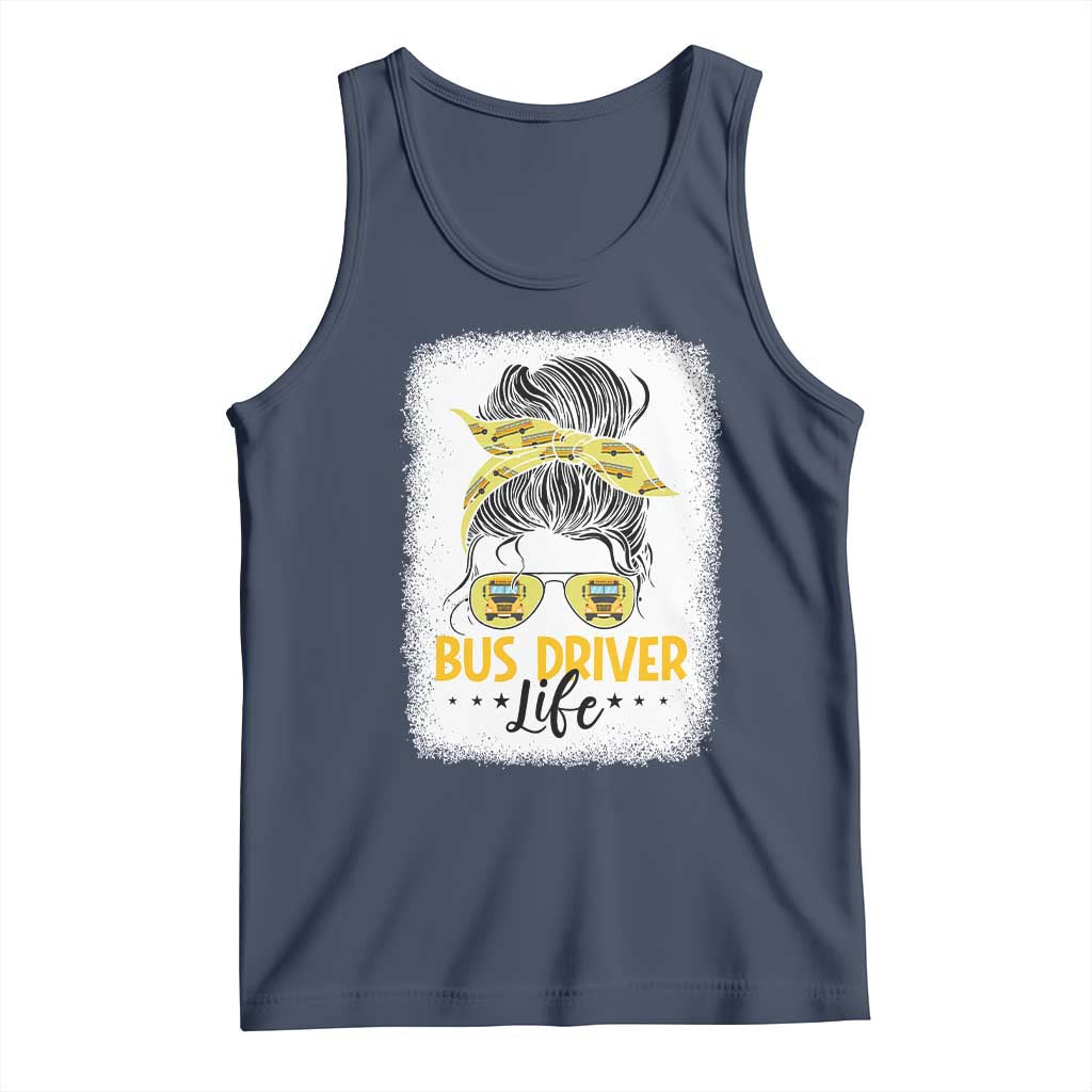 Messy Bun School Bus Driver Life Tank Top - Wonder Print Shop