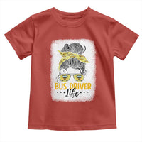 Messy Bun School Bus Driver Life Toddler T Shirt - Wonder Print Shop