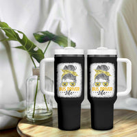 Messy Bun School Bus Driver Life Tumbler With Handle - Wonder Print Shop