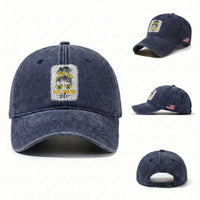 Messy Bun School Bus Driver Life Washed Cotton Baseball Cap