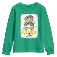 Messy Bun School Bus Driver Life Youth Sweatshirt - Wonder Print Shop