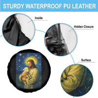 Jesus Christian Spare Tire Cover Hug Lamb Starry Night Van Gogh - Wonder Print Shop