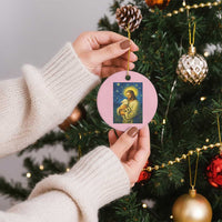 Jesus Christian Ceramic Ornament Hug Lamb Starry Night Van Gogh - Wonder Print Shop