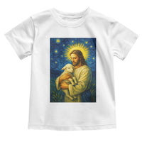 Jesus Christian Toddler T Shirt Hug Lamb Starry Night Van Gogh - Wonder Print Shop