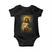 Jesus Christian Baby Onesie Hug Lamb Faith Easter - Wonder Print Shop
