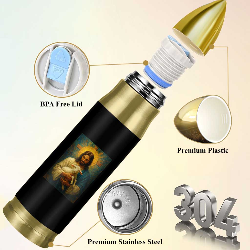 Jesus Christian Bullet Tumbler Hug Lamb Faith Easter - Wonder Print Shop