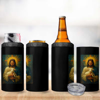 Jesus Christian 4 in 1 Can Cooler Tumbler Hug Lamb Faith Easter - Wonder Print Shop