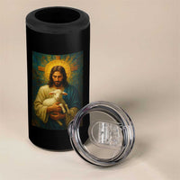 Jesus Christian 4 in 1 Can Cooler Tumbler Hug Lamb Faith Easter - Wonder Print Shop