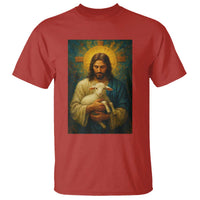 Jesus Christian T Shirt Hug Lamb Faith Easter - Wonder Print Shop