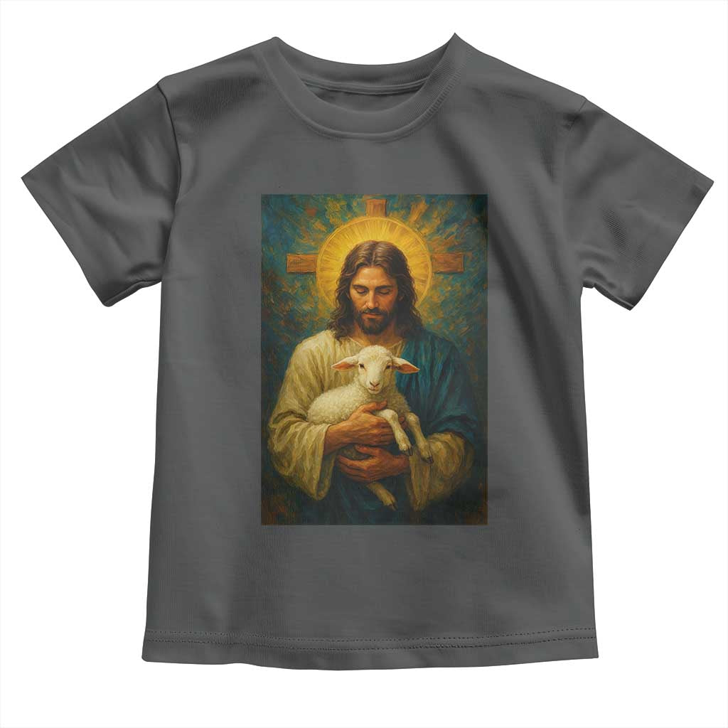 Jesus Christian Toddler T Shirt Hug Lamb Faith Easter - Wonder Print Shop