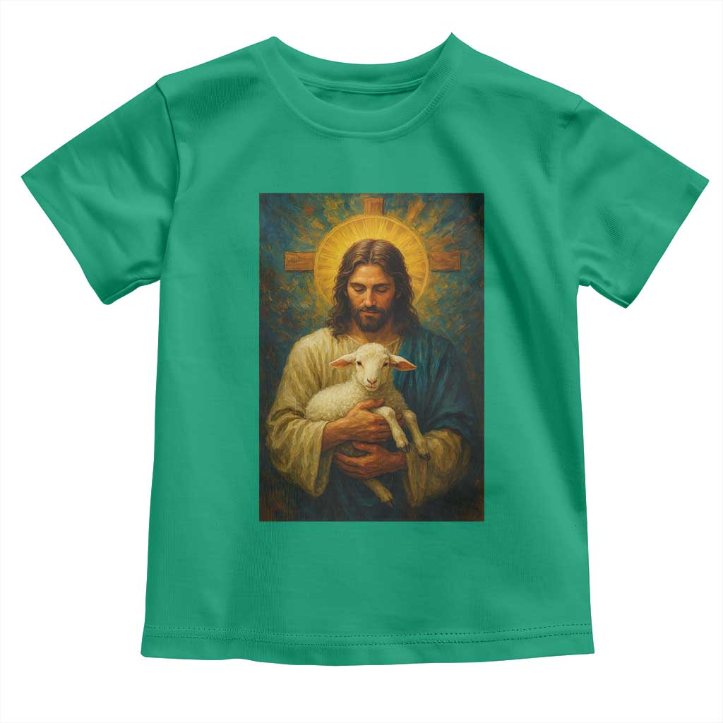 Jesus Christian Toddler T Shirt Hug Lamb Faith Easter - Wonder Print Shop