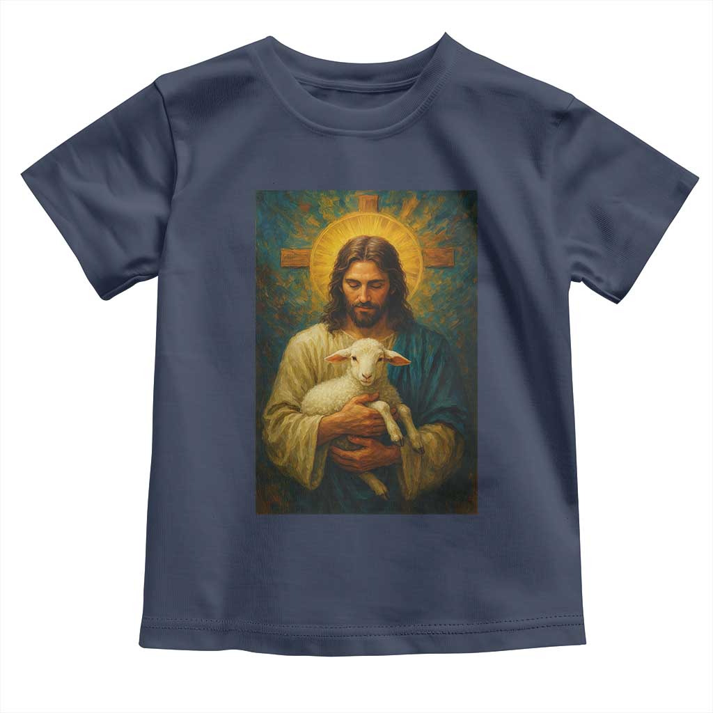 Jesus Christian Toddler T Shirt Hug Lamb Faith Easter - Wonder Print Shop