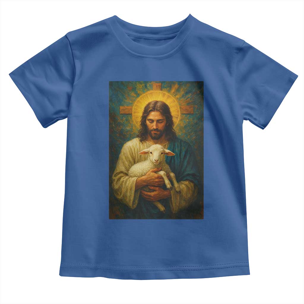 Jesus Christian Toddler T Shirt Hug Lamb Faith Easter - Wonder Print Shop