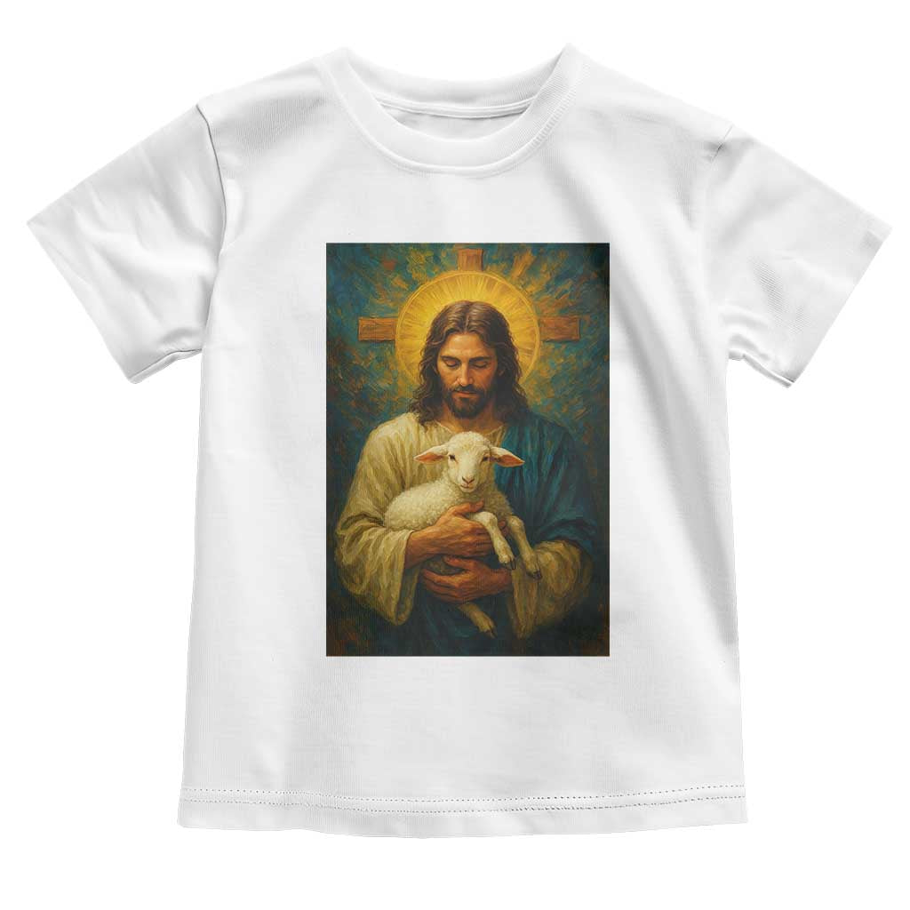 Jesus Christian Toddler T Shirt Hug Lamb Faith Easter - Wonder Print Shop