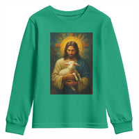 Jesus Christian Youth Sweatshirt Hug Lamb Faith Easter - Wonder Print Shop