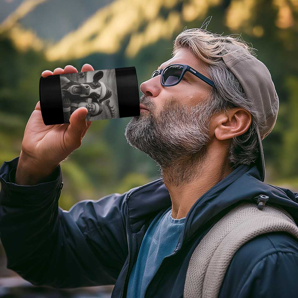 Funny Santa Selfie with Cow Christmas 4 in 1 Can Cooler Tumbler - Wonder Print Shop