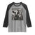 Funny Santa Selfie with Cow Christmas Raglan Shirt - Wonder Print Shop