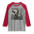 Funny Santa Selfie with Cow Christmas Raglan Shirt - Wonder Print Shop