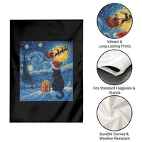 Cat Starry Night Christmas Garden Flag Van Gogh Cat Lover Xmas - Wonder Print Shop