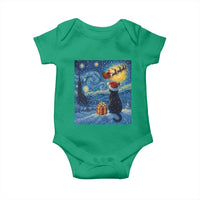 Cat Starry Night Christmas Baby Onesie Van Gogh Cat Lover Xmas - Wonder Print Shop