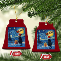 Cat Starry Night Xmas Ceramic Ornament Van Gogh Cat Lover Xmas - Wonder Print Shop