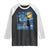 Cat Starry Night Christmas Raglan Shirt Van Gogh Cat Lover Xmas - Wonder Print Shop