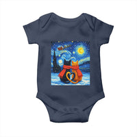 Funny Couples Christmas Baby Onesie Cats Lover Starry Night - Wonder Print Shop