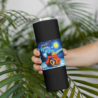 Funny Couples Christmas Skinny Tumbler Cats Lover Starry Night - Wonder Print Shop