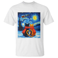 Funny Couples Christmas T Shirt Cats Lover Starry Night - Wonder Print Shop