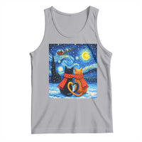 Funny Couples Christmas Tank Top Cats Lover Starry Night - Wonder Print Shop